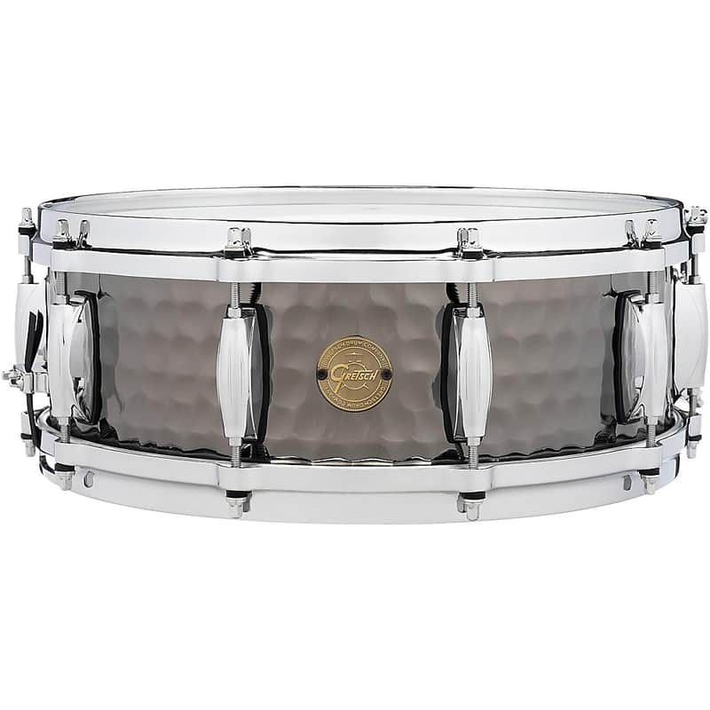 Gretsch S1-0514-BSH Full Range Series Hammered Steel 5x14" Snare Drum image 1