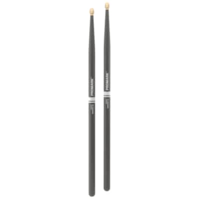 Immagine Promark Rebound 5A Painted Acorn Wood Tip Drumsticks - Grey - 2