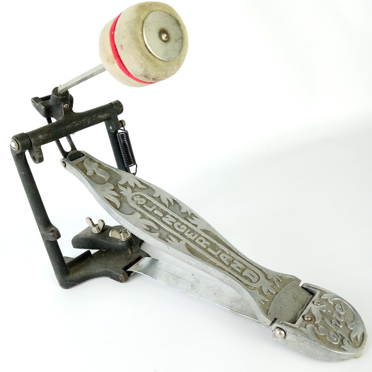 Slingerland "Epic"Bass Pedal Pat Pend+OG Beater Chicago,IL Vintage 40s Kick Drum — main photograph