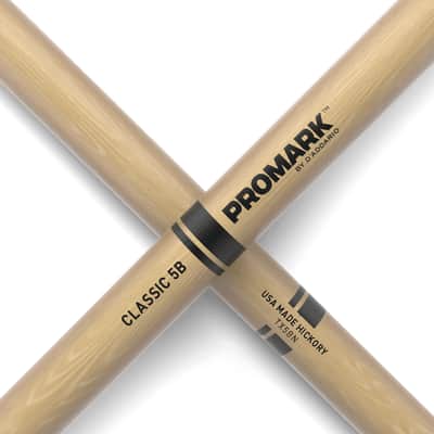 Pro-Mark TX5BN Hickory 5B Nylon Tip Drum Sticks (Pair) image 5