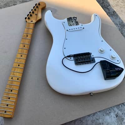Schecter with Roland GR-09 Synth Strat Style Unique One of a Kind late 1970's - White image 5