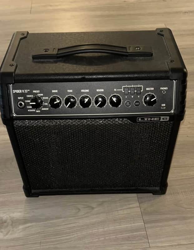 Line 6 Spider V 20 MkII 20-Watt 1x8" Digital Modeling Guitar Combo 2019 - 2021 - Black image 1