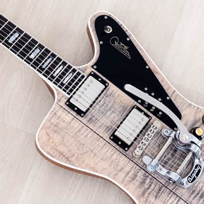 2023 Kauer Banshee Deluxe Stonewash Flame Top, Near-Mint w/ Wolfetone & Bigsby image 7