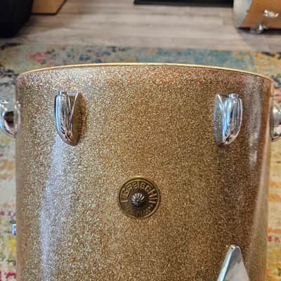 Gretsch Round Badge 18-14-12" 6-ply Bop Kit - Champagne Sparkle 1960s image 17