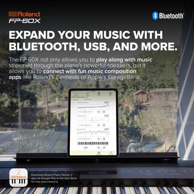 ROLAND FP-60X, 88-Key Digital Pianos-Home (FP-60X-WH) image 2