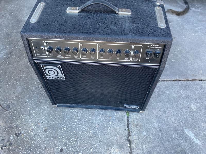 Ampeg VT-60 3-Channel 60-Watt 1x12" Guitar Combo 1989 - 1991 - Black Tube Amp image 1