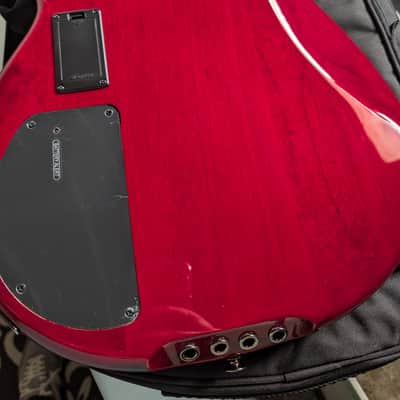 Yamaha BB734A-FRD 4-String with Active Electronics and SD Quarter Pounder 2024  - Fired Red image 3