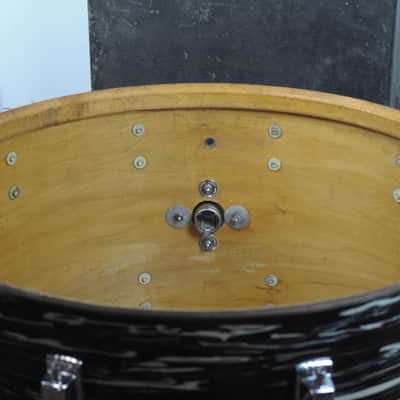 1970s Ludwig Oyster Black Pearl 14x22 8x12 16x16 Drum Set image 12
