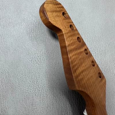 22-Fret Stratocaster Flamed Roasted Maple Guitar Neck image 2