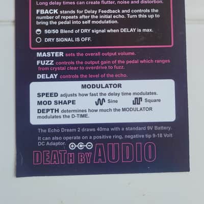 Death By Audio Echo Dream Delay 2 2010s - Purple image 8
