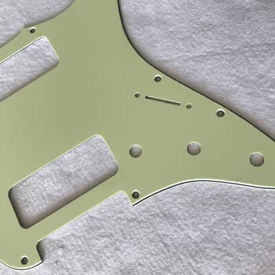 For Fender Stratocaster Strat P90 2 Pickup Guitar Pickguard,3 Ply Vintage Green image 5