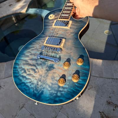 2018 Gibson Les Paul Standard Premium Quilt Ocean Water Perimeter AAA + OHSC image 16