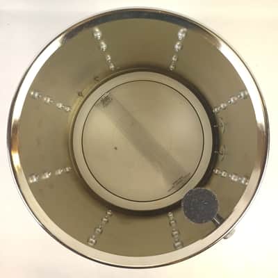 Ludwig 12x15"Chrome Ludalloy Snare Drum Blue/Olive"BO1"PreSerial Badge Vintage70 image 9