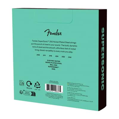 Fender Super 250L NPS Ball End Strings | 9-42 | 3-Pack image 2