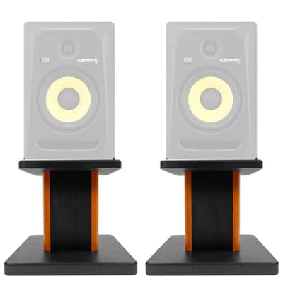 Rockville 8” Wood Studio Monitor Speaker Stands For KRK ROKIT 6 G3 Monitors image 1