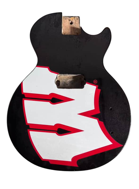 Black Double Cutaway DIY Project Guitar Body image 1