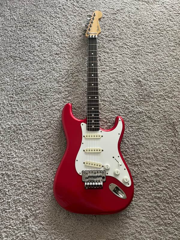 Fender Contemporary Stratocaster 1988 Vintage MIJ Japan Red Floyd Rose Guitar image 1