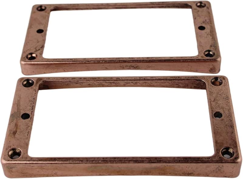 Curved Bottom Metal Humbucker Pickup Mounting Ring Set image 1