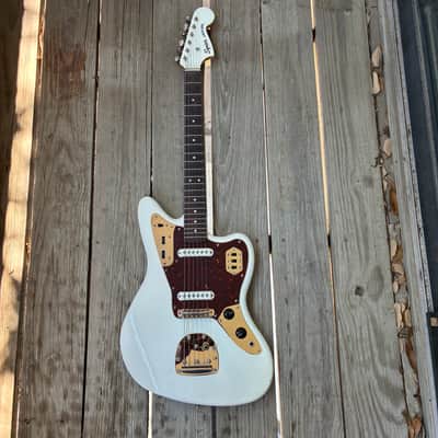 Squier Classic Vibe '60s Jaguar 2022 - Olympic White with Matching Headstock electric guitar Limited edition image 25