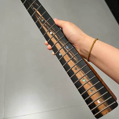 AAAAA Tele Ebony Fretboard Roasted flame Maple Electric Guitar Neck Radius 12inch Round stainless steel 22 frets hole 10mm Radius: 12 inches image 11