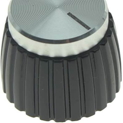 20pcs Guitar AMP Amplifier Push on fit Knobs Black w/Silver Cap for Marshall Amplifier image 2