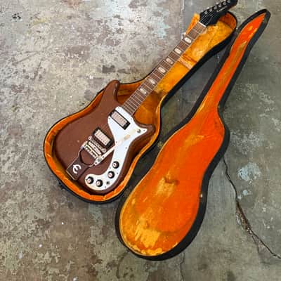Epiphone Crestwood Wilshire c 1963 - Cherry original vintage USA Pat no PAF mini Humbucker tremotone vibrato Kalamazoo Gibson image 6