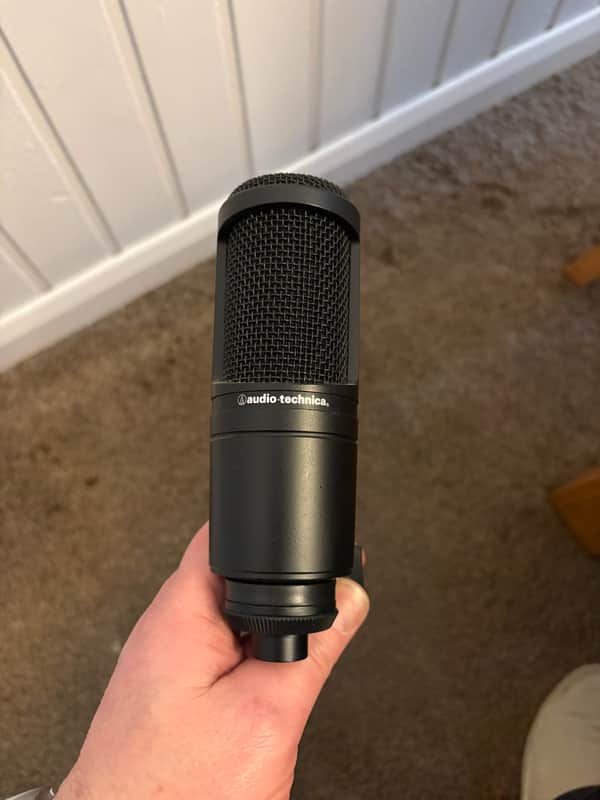 Audio-Technica AT2020 Large Diaphragm Cardioid Condenser Microphone 2010s - Black image 1