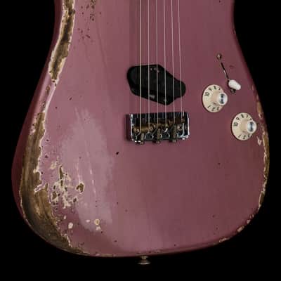 Fender Custom Shop 1966 Stratocaster SH Heavy Relic - Aged Burgundy Mist Metallic #88392 image 6