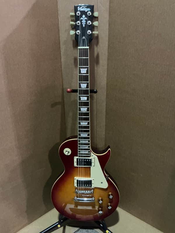 Vintage Single Cut Electric Guitar - Cherry Sunburst image 1