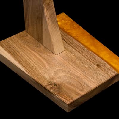 Custom wooden handmade guitar stand – golden walnut #3 image 2