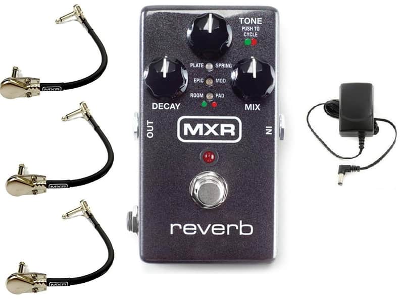 MXR Reverb M300 Relay True Bypass & Delay Trails Modes Hi-Fi Dry Path ( 3 MXR PATCH CABLES ) image 1