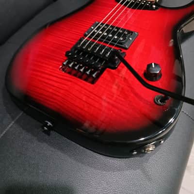 Warmoth Custom Built Chambered Red Flame Maple with Black Burst Electric Guitar Listed at HALF PRICE ! image 1
