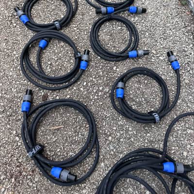 Lot 6 items Gepco Pro Speaker Cable w/ Neutrik NL2FC Speakon Connectors – 12AWG image 1