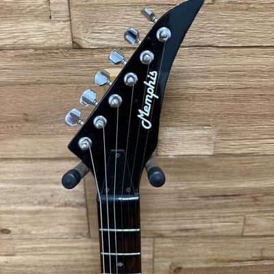 Memphis 302B Strat Style HSS electric guitar 1980's 1990's - Black- 6lbs 11oz image 8