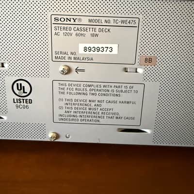 Sony TC-WE475 Dual Auto Reverse cassette deck image 8