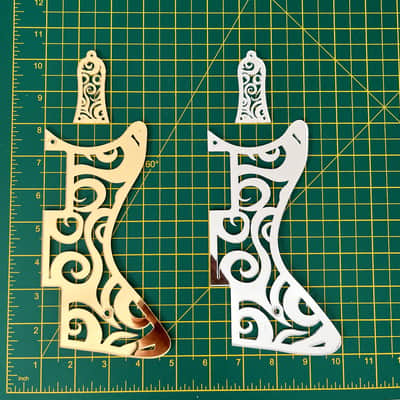 Custom Headstock Sustain Plates for Gibson and Epiphone Les Paul Electric Guitars Gold & Chrome image 7