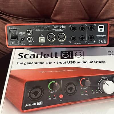 Focusrite Scarlett 6i6 Gen 2 6-In/6-Out USB 2.0 Audio Interface (Pre-Owned) image 2