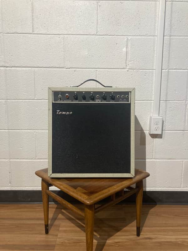 Tempo Tremolo Guitar combo amplifier 1967 - White tweed image 1