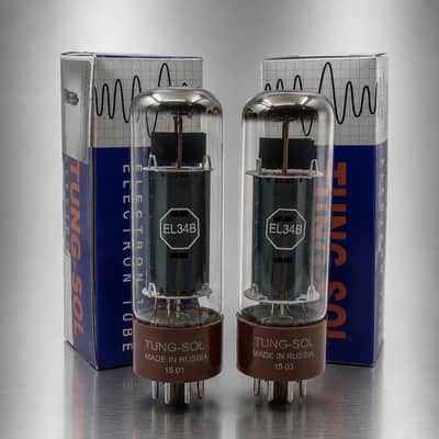 NEW CURRENT MATCHED PAIR TUNG SOL/EL84B REISSUE/MAXI TESTED image 1