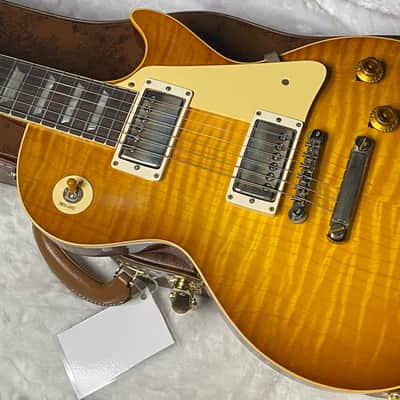 NEW ! Gibson Custom Shop 1959 Les Paul - Golden Poppy Burst - Authorized Dealer - Hand Picked Curly Maple Flame Top - VOS - 8.8 lbs - G07184 image 1