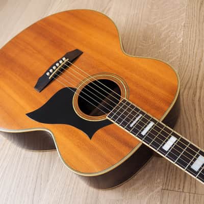 1970s Matao MW-405 Jumbo Vintage Acoustic Guitar Spruce Rosewood Hoshino Japan w/ Case image 9