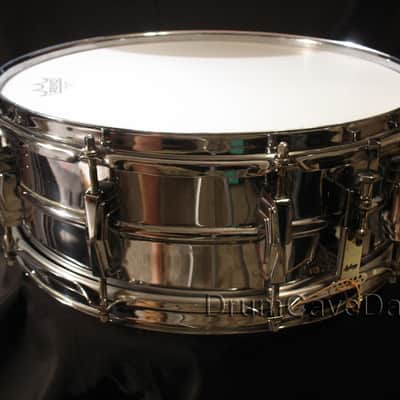 VINTAGE 1962-63 SUPER LUDWIG 400 5X14" COB (CHROME OVER BRASS) SNARE DRUM pre-LM400, COB HOOPS!!! image 2