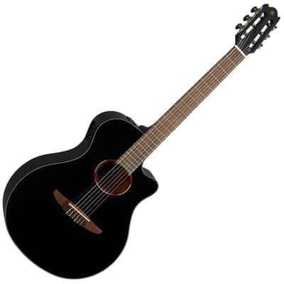 Yamaha NTX1 BL, Nylon String Acoustic Electric Classical Guitar - Black image 1