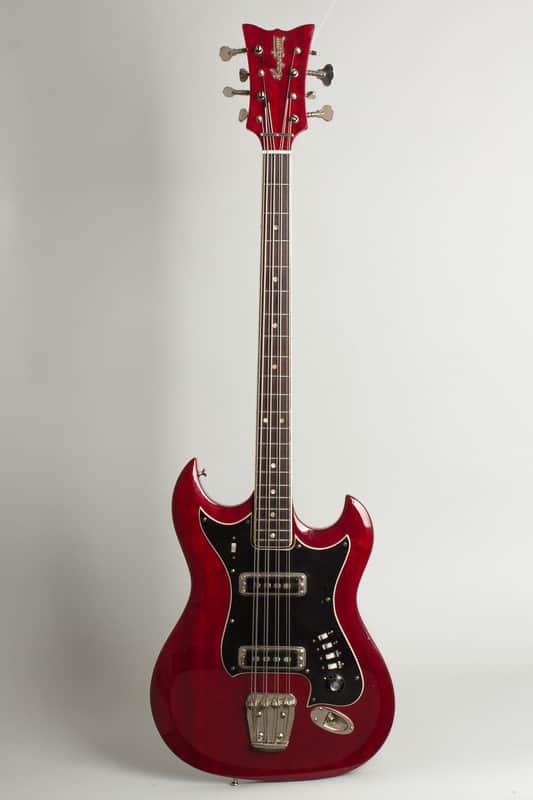 Hagstrom H-8 8-String Bass Solid Body Electric Bass Guitar (1968), ser. #723558, period chipboard case. image 1