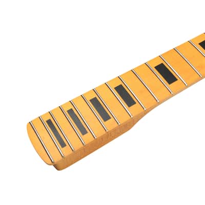 [Light Yellow Matte] 22 Fret Guitar Handle/Fretboard/Neck for ST Style (Large-Headstock, Maple) Peach Wood Tube, price include the import duty for US buyer image 5