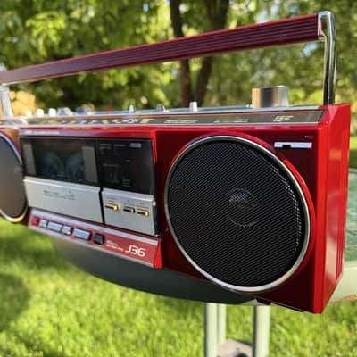 AIWA J36 Rare Vintage Mint Boombox Getto blaster Warranty Tested Metallic Finish image 12