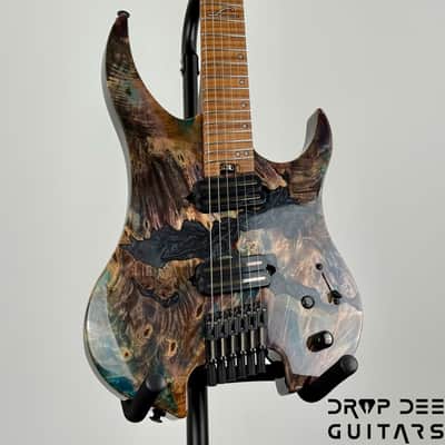 Legator Ghost X6F Multiscale Headless Electric Guitar w/ Bag - Coral image 3