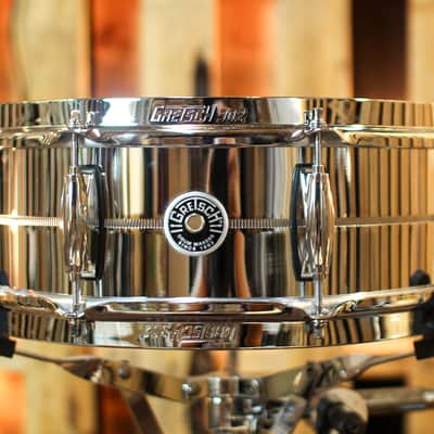 Gretsch 5x14 Brooklyn Chrome over Brass Snare Drum - GB4160 image 1