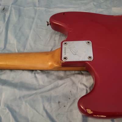 Fender Mustang Guitar with Rosewood Fretboard - 1966 - Dakota Red image 12
