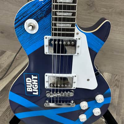 Bud Light Les Paul style 2010s - Blue on blue image 3